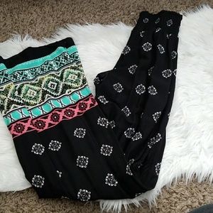 Patterned flowy pants